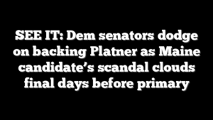 SEE IT: Dem senators dodge on backing Platner as Maine candidate’s scandal clouds final days before primary