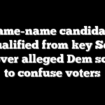 Same-name candidate disqualified from key Senate race over alleged Dem scheme to confuse voters
