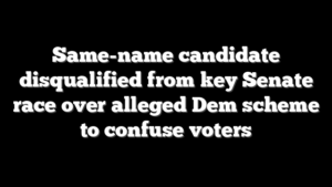 Same-name candidate disqualified from key Senate race over alleged Dem scheme to confuse voters