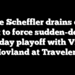 Scottie Scheffler drains clutch putt to force sudden-death Monday playoff with Viktor Hovland at Travelers
