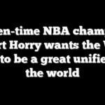 Seven-time NBA champion Robert Horry wants the World Cup to be a great unifier for the world