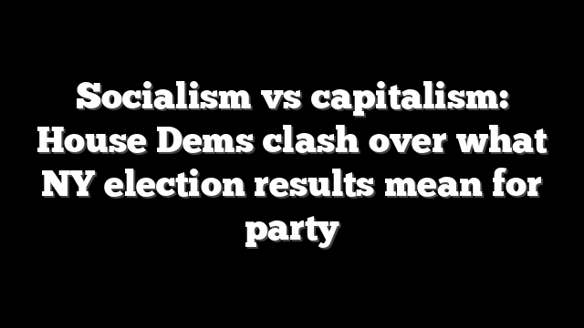 Socialism vs capitalism: House Dems clash over what NY election results mean for party