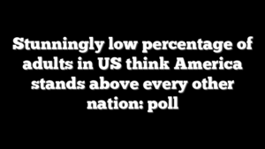 Stunningly low percentage of adults in US think America stands above every other nation: poll