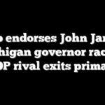 Trump endorses John James in Michigan governor race as GOP rival exits primary