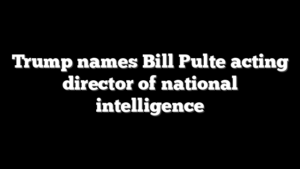 Trump names Bill Pulte acting director of national intelligence