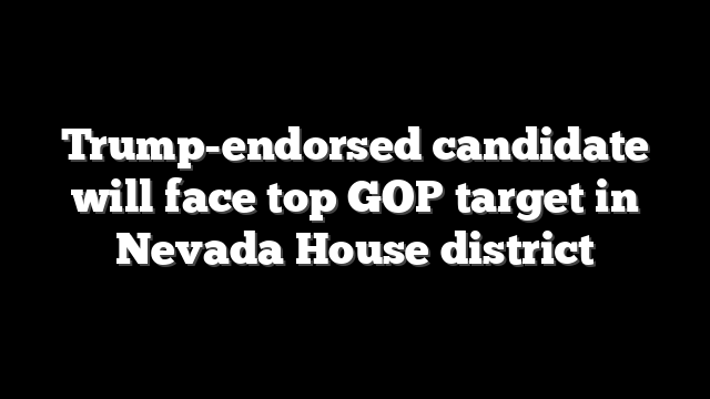 Trump-endorsed candidate will face top GOP target in Nevada House district
