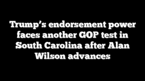Trump’s endorsement power faces another GOP test in South Carolina after Alan Wilson advances