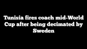 Tunisia fires coach mid-World Cup after being decimated by Sweden