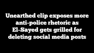 Unearthed clip exposes more anti-police rhetoric as El-Sayed gets grilled for deleting social media posts