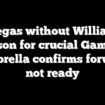 Vegas without William Karlsson for crucial Game 6 as Tortorella confirms forward not ready