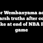Victor Wembanyama admits to harsh truths after costly mistake at end of NBA Finals game