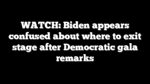 WATCH: Biden appears confused about where to exit stage after Democratic gala remarks