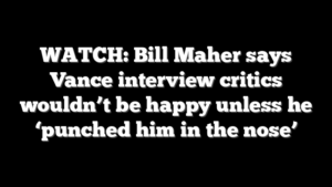 WATCH: Bill Maher says Vance interview critics wouldn’t be happy unless he ‘punched him in the nose’