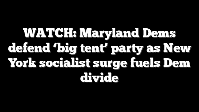 WATCH: Maryland Dems defend ‘big tent’ party as New York socialist surge fuels Dem divide