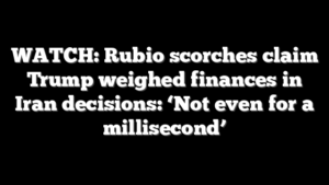 WATCH: Rubio scorches claim Trump weighed finances in Iran decisions: ‘Not even for a millisecond’