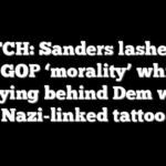 WATCH: Sanders lashes out at GOP ‘morality’ while rallying behind Dem with Nazi-linked tattoo