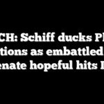 WATCH: Schiff ducks Platner questions as embattled Dem Senate hopeful hits DC