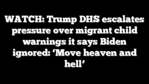 WATCH: Trump DHS escalates pressure over migrant child warnings it says Biden ignored: ‘Move heaven and hell’