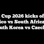 World Cup 2026 kicks off with Mexico vs South Africa and South Korea vs Czechia