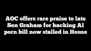 AOC offers rare praise to late Sen Graham for backing AI porn bill now stalled in House