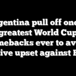 Argentina pull off one of greatest World Cup comebacks ever to avoid massive upset against Egypt