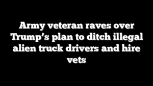 Army veteran raves over Trump’s plan to ditch illegal alien truck drivers and hire vets