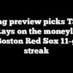 Betting preview picks Tampa Bay Rays on the moneyline to end Boston Red Sox 11-game streak