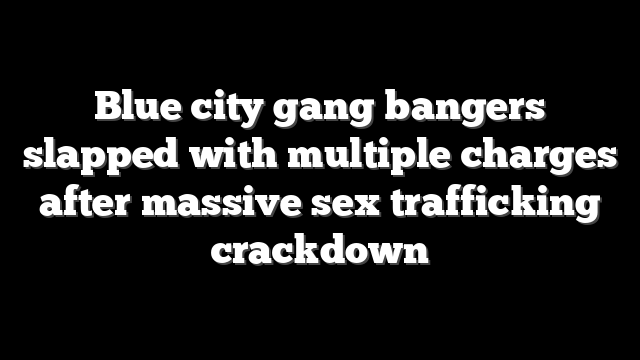 Blue city gang bangers slapped with multiple charges after massive sex trafficking crackdown