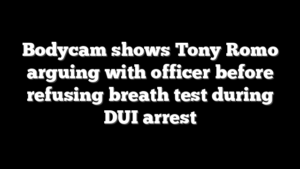 Bodycam shows Tony Romo arguing with officer before refusing breath test during DUI arrest
