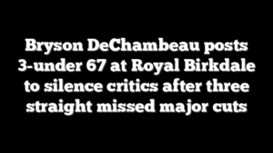 Bryson DeChambeau posts 3-under 67 at Royal Birkdale to silence critics after three straight missed major cuts