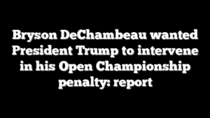 Bryson DeChambeau wanted President Trump to intervene in his Open Championship penalty: report