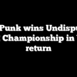 CM Punk wins Undisputed WWE Championship in WWE return