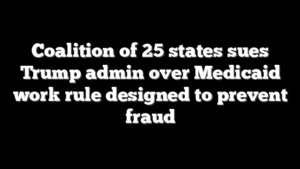 Coalition of 25 states sues Trump admin over Medicaid work rule designed to prevent fraud