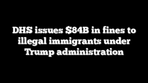 DHS issues $84B in fines to illegal immigrants under Trump administration