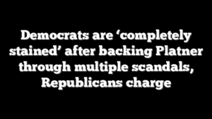 Democrats are ‘completely stained’ after backing Platner through multiple scandals, Republicans charge