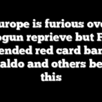 Europe is furious over Balogun reprieve but FIFA suspended red card bans for Ronaldo and others before this
