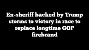 Ex-sheriff backed by Trump storms to victory in race to replace longtime GOP firebrand