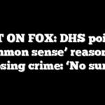 FIRST ON FOX: DHS points to ‘common sense’ reason for collapsing crime: ‘No surprise’