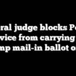 Federal judge blocks Postal Service from carrying out Trump mail-in ballot order
