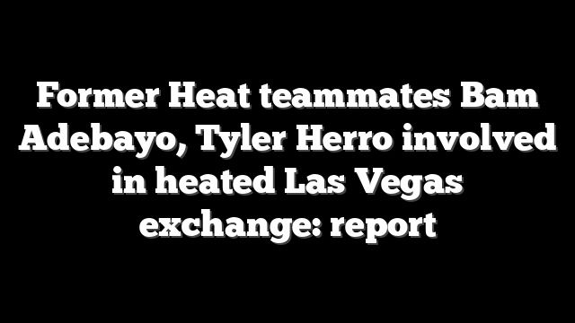 Former Heat teammates Bam Adebayo, Tyler Herro involved in heated Las Vegas exchange: report