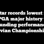 Golf star records lowest round in LPGA major history with astounding performance at Evian Championship