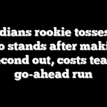 Guardians rookie tosses ball into stands after making second out, costs team go-ahead run