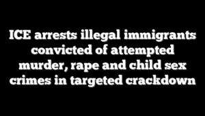 ICE arrests illegal immigrants convicted of attempted murder, rape and child sex crimes in targeted crackdown