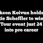 Jackson Koivun holds off Scottie Scheffler to win first PGA Tour event just 24 days into pro career