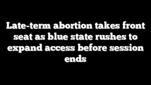 Late-term abortion takes front seat as blue state rushes to expand access before session ends