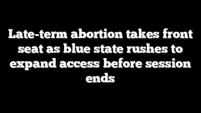 Late-term abortion takes front seat as blue state rushes to expand access before session ends