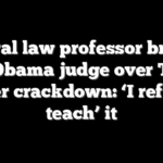 Liberal law professor breaks with Obama judge over Trump lawyer crackdown: ‘I refuse to teach’ it