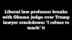Liberal law professor breaks with Obama judge over Trump lawyer crackdown: ‘I refuse to teach’ it