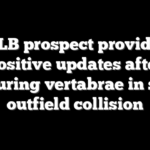 MLB prospect provides positive updates after fracturing vertabrae in scary outfield collision
