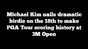 Michael Kim nails dramatic birdie on the 18th to make PGA Tour scoring history at 3M Open